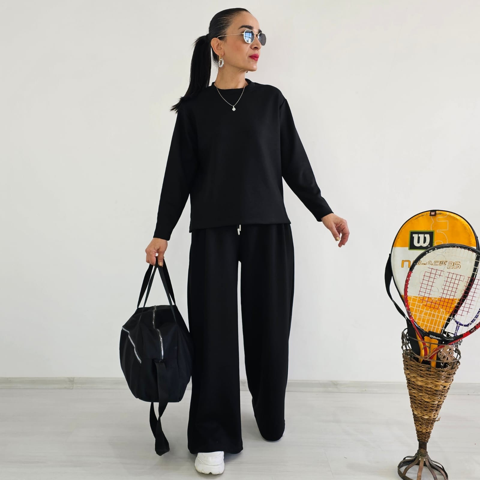 Geniş Paça Cep Detay  Eşofman Takımı 