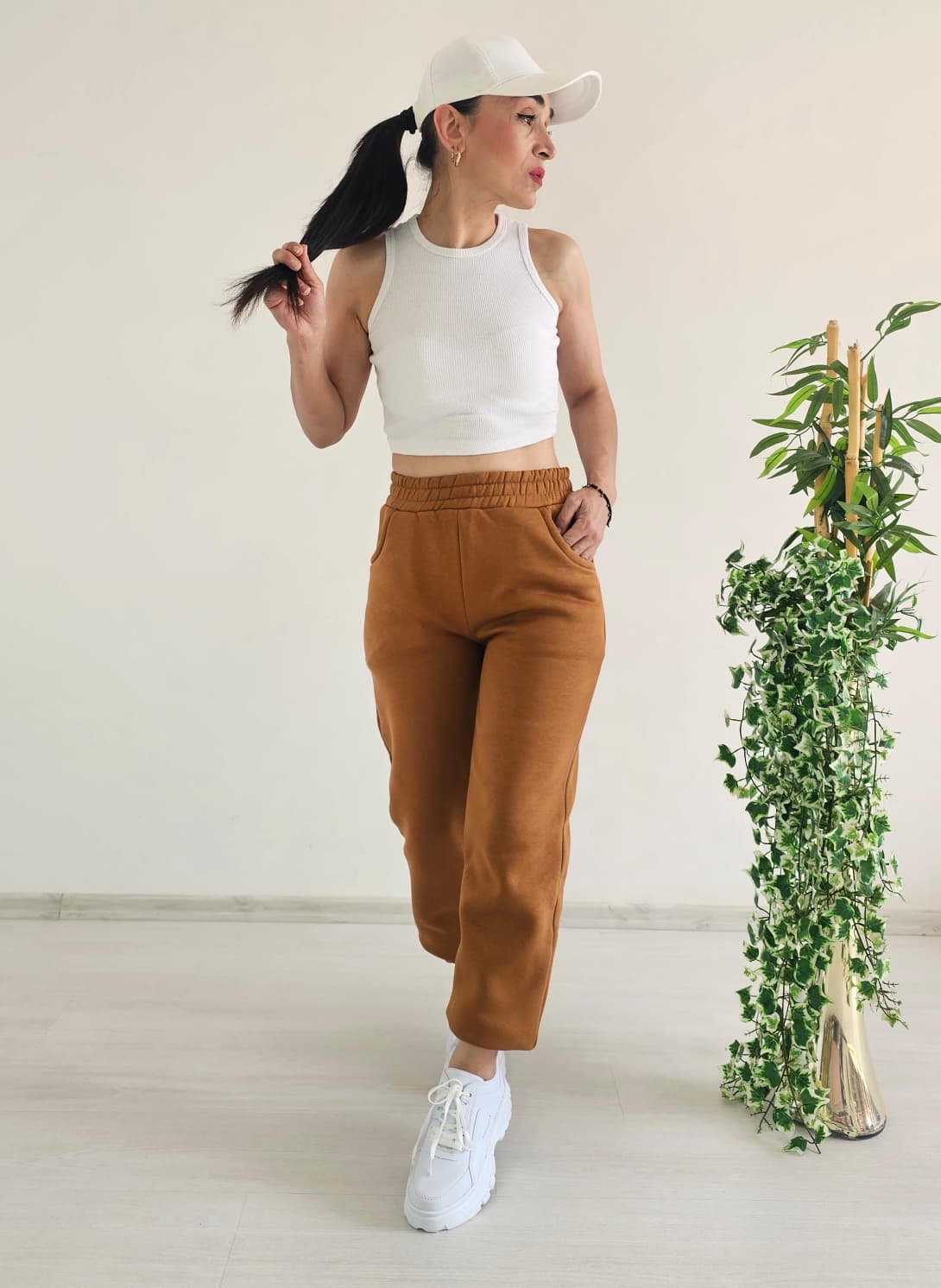 Sioo 3 İp Şardonlu Eşofman Altı