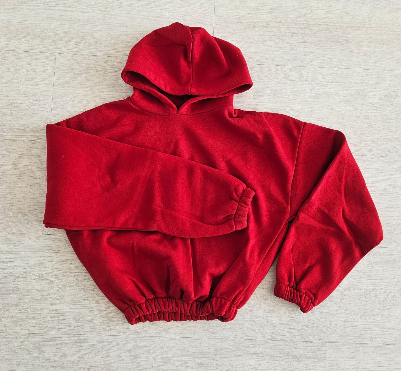 3 İp Şardonlu Sweatshirt - KIRMIZI