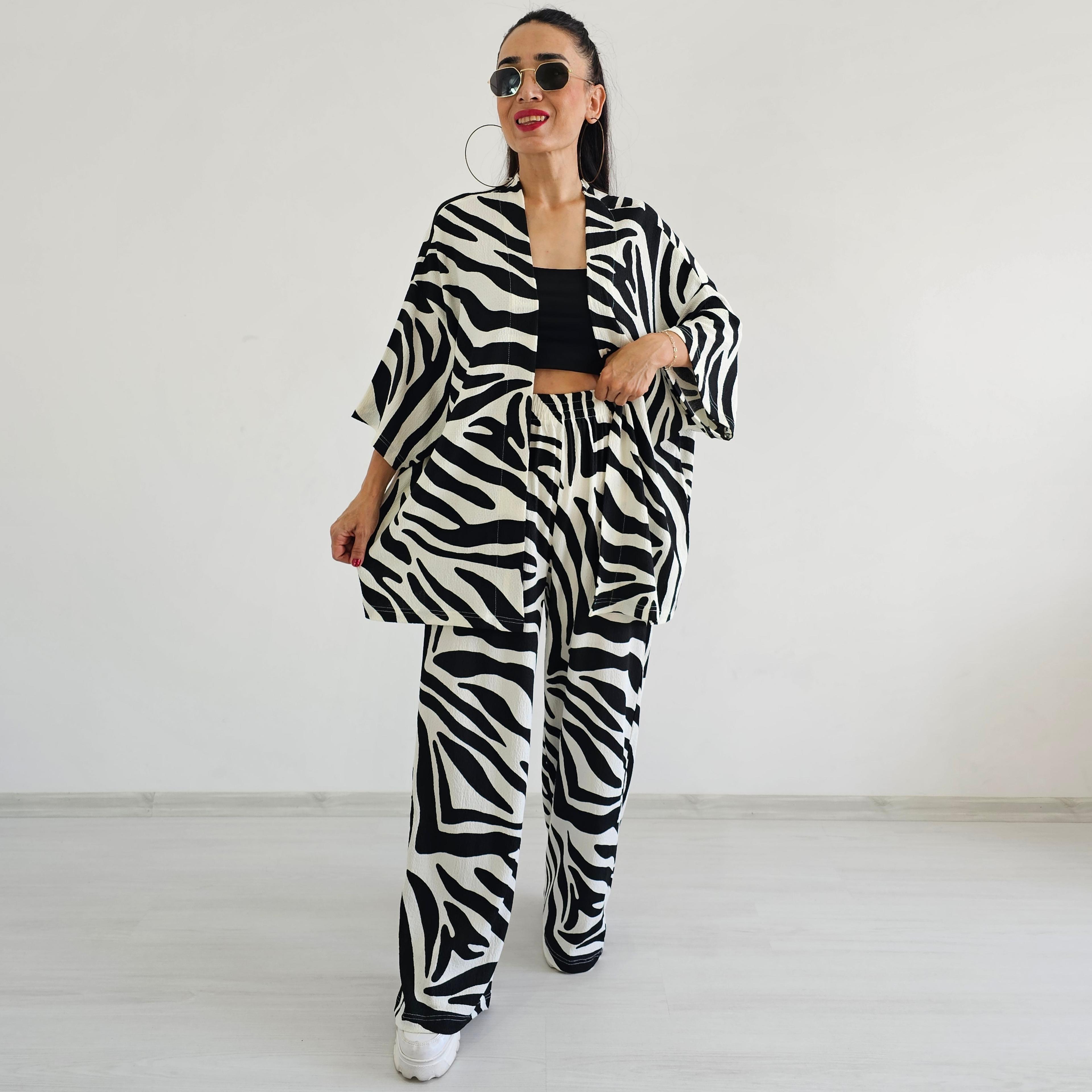 Zebra Kimono Takımı - SİYAH