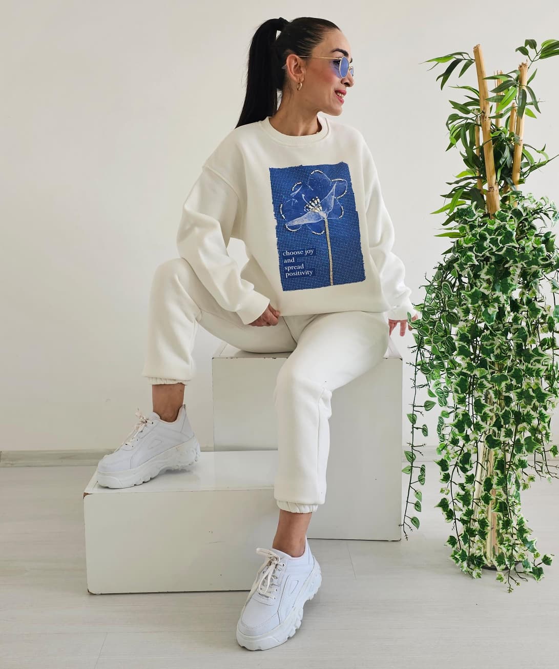 Pullu Oversize 3 İp Eşofman Takımı