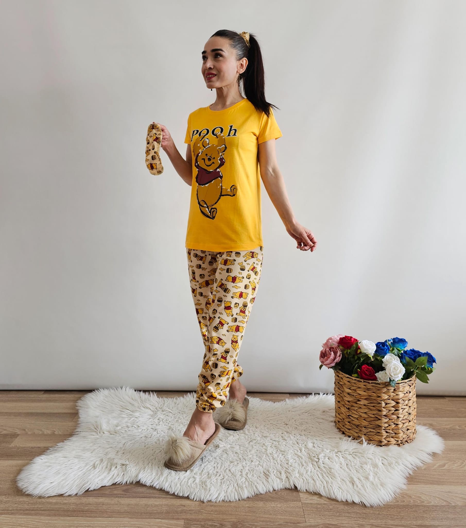 Pooh Ayıcık Pijama Takımı - SARI
