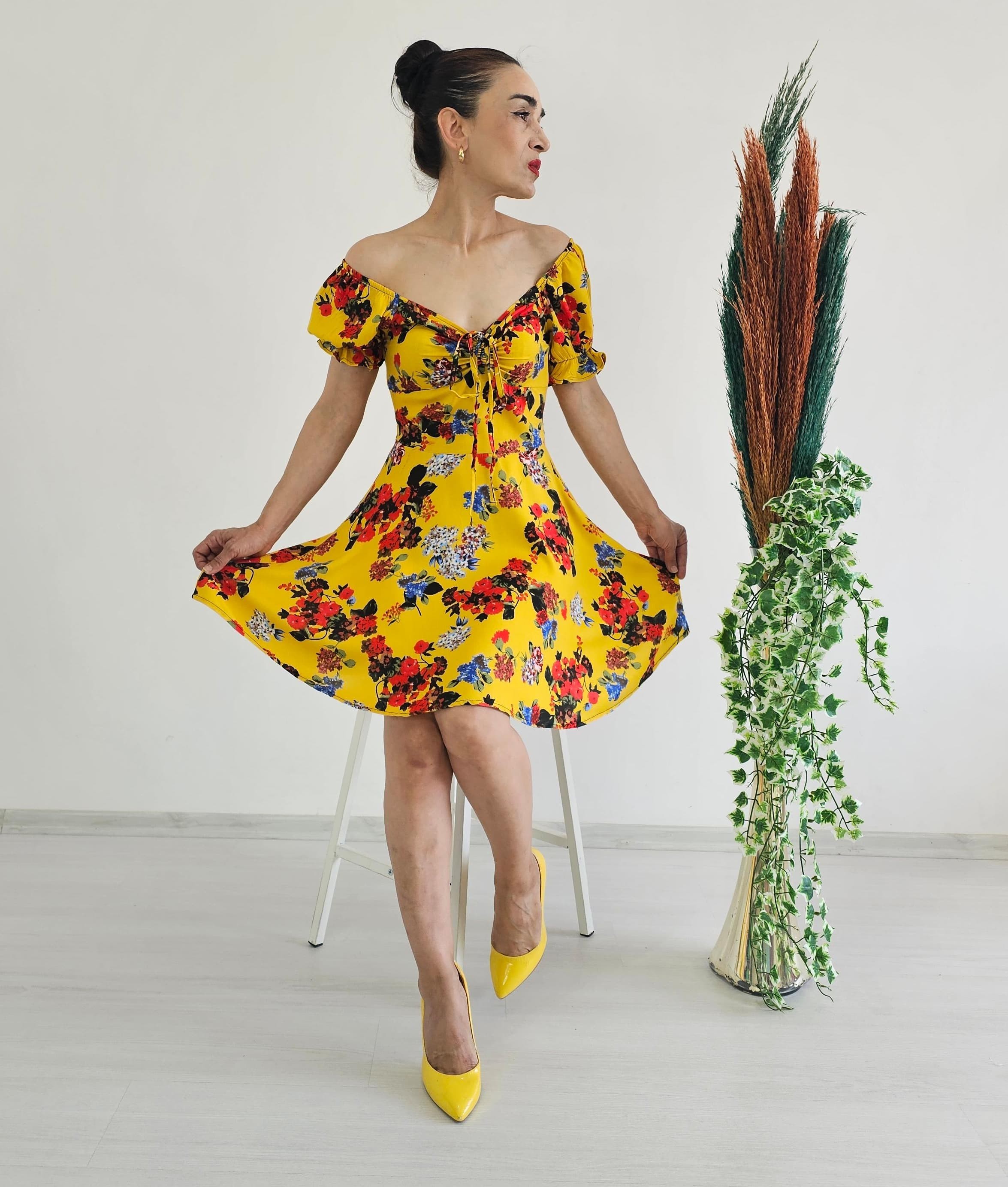 Madonna Gül Elbise - SARI
