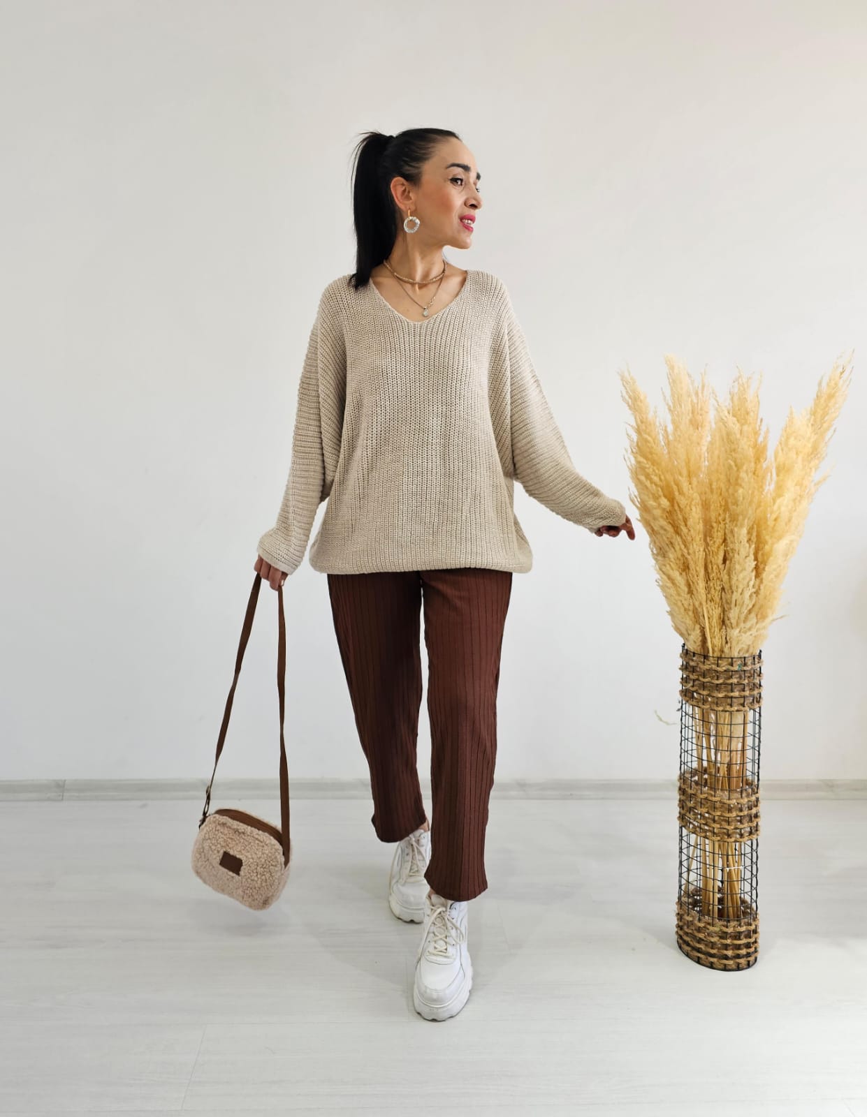 Yarasa Kol Örme Kazak - TAŞ