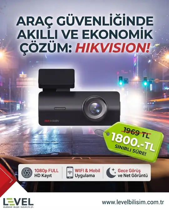 Hikvision AE-DC2018-K2 Araç İçi Kamerası 1080P, Wifi, APP, Single Channel
