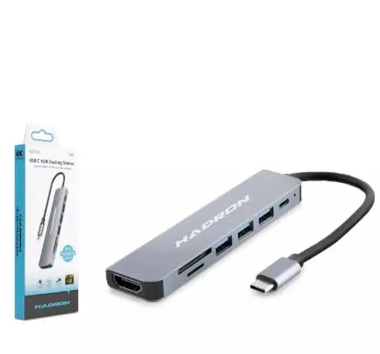 Hadron Hdx7835 Type-C Hdtv Combo Hdmi 4K 30Hz 3-Usb3.0 + Sd + Tf 7In1 Gri