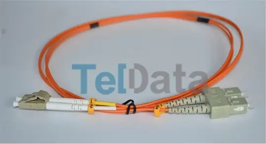 TELDATA TLD-SCLCOM21 SC-UPC-LC-UPC MM DX OM2 1 METRE FIBER OPTIK PATCHCORD