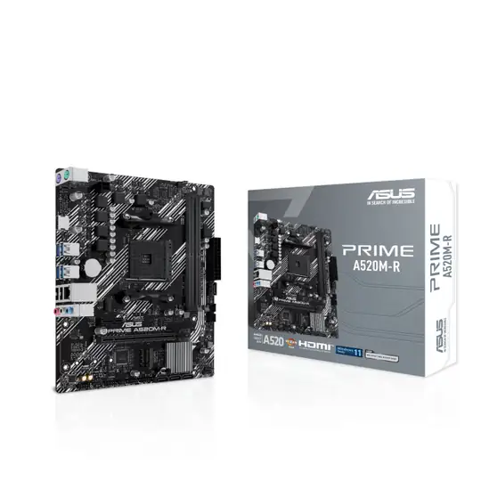 Asus PRIME A520M-R 5100Mhz OC DDR4 Soket AM4 M.2 HDMI mATX Anakart