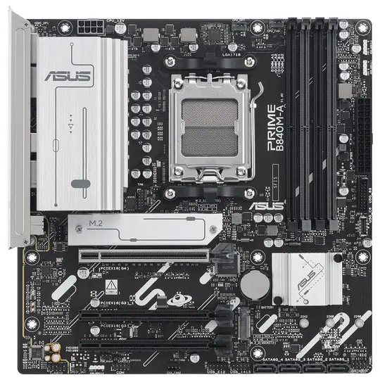 Asus Prime B840M-A-CSM Amd B840 Am5 Ddr5 7600 2Xdp Hdmı 3X M2 Usb3.2 Rgb Matx Anakart