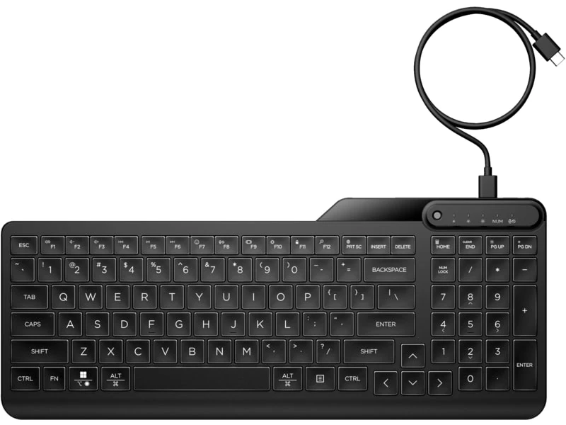 HP 7N7C1AA 405 BACKLIT WIRED KEYBOARD