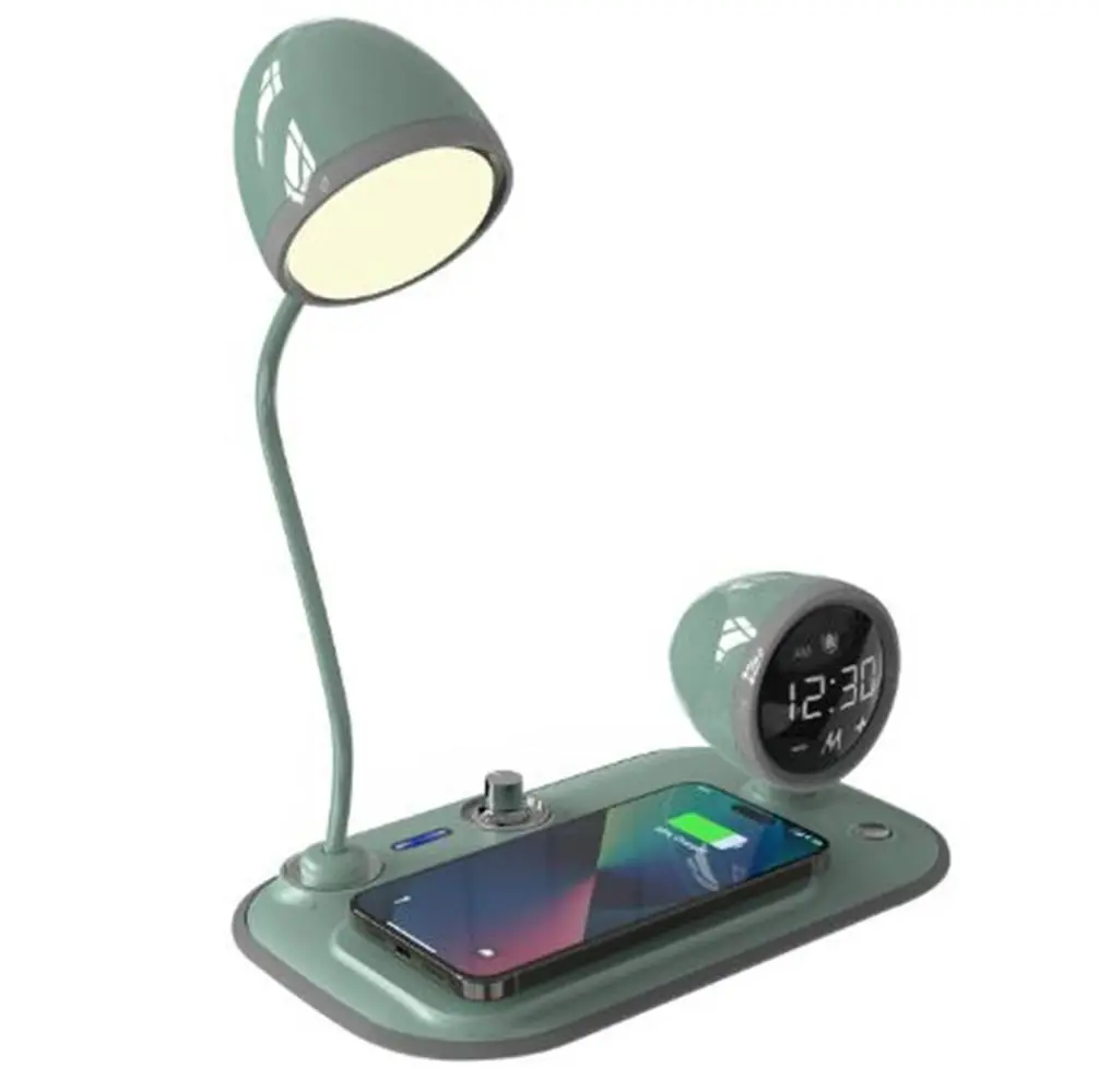S-link SL-CW21 Yeşil Telefon Uyumlu Fast Şarj 15W Ayarlanabilir Led Işıklı  Masa Lambası
