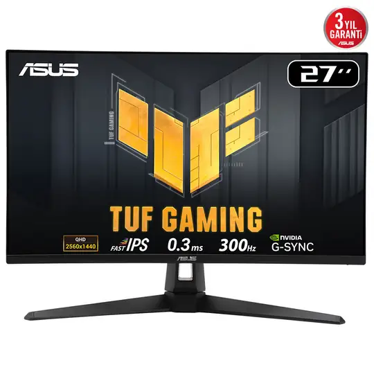 Asus 27" TUF Gaming VG27AQM5A 300Hz 0.3ms 2K QHD Adaptive Sync Fast IPS Gaming Monitör
