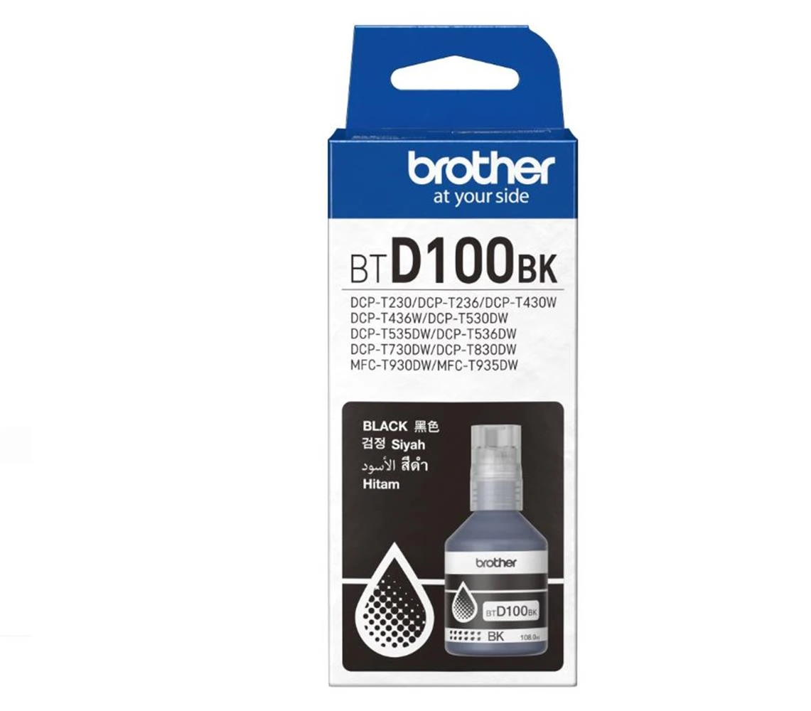 Brother BTD100BK Black Siyah 7.500 Sayfa Şişe Mürekkep DCP-T230-T430-T530-T730-T830 MFC-T930-T935