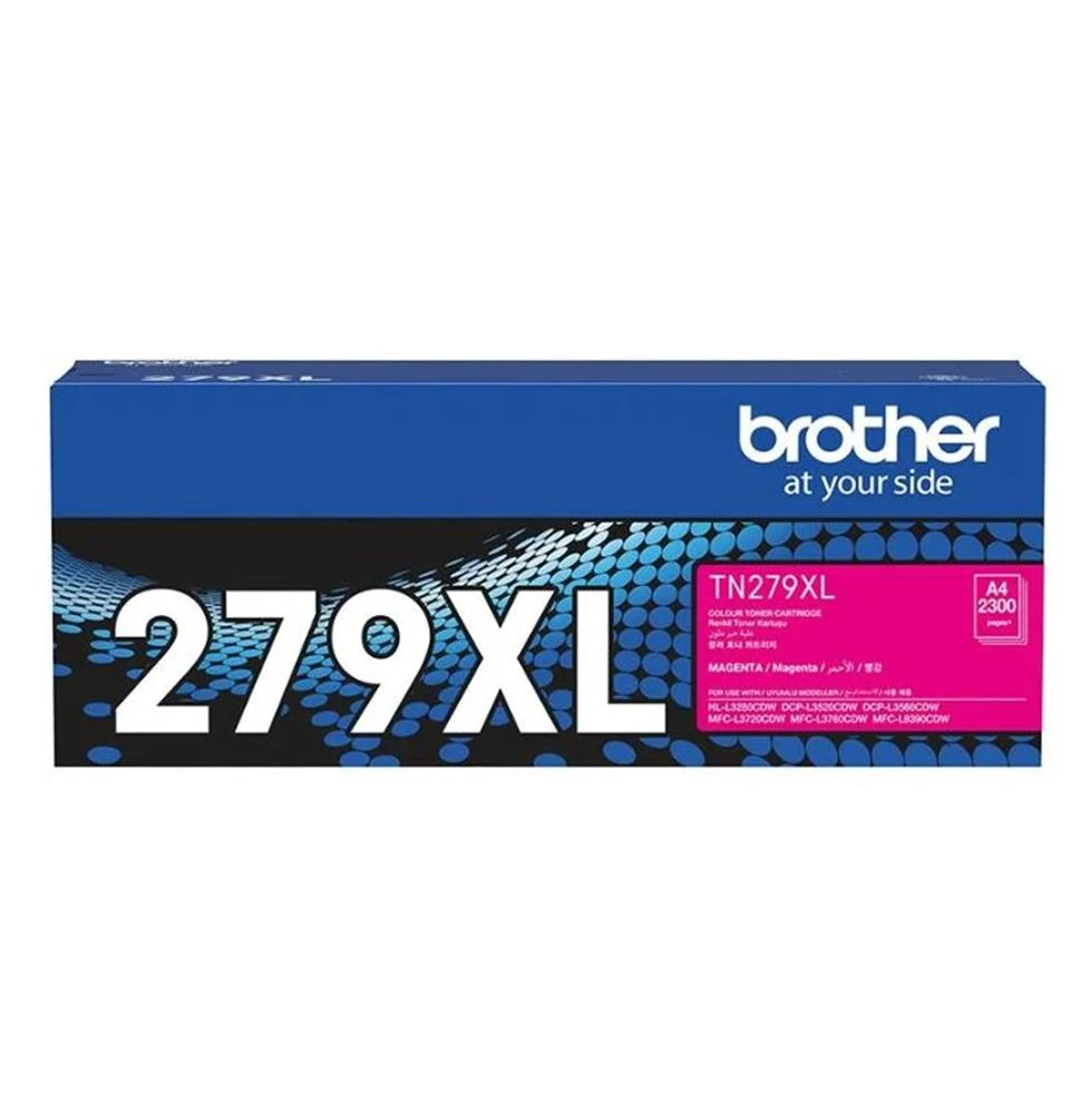 Brother TN-279XLM Magenta Kırmızı Toner HL-L3280CDW DCP-L3520-3560 MFC-L3720-3760-8390 2.300 Sayfa