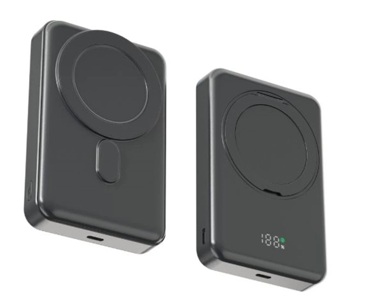 Snapron SNP-3025 PD 22.5W Hızlı Şarj Lcd Ekran Magsafe 10000 mAh Powerbank