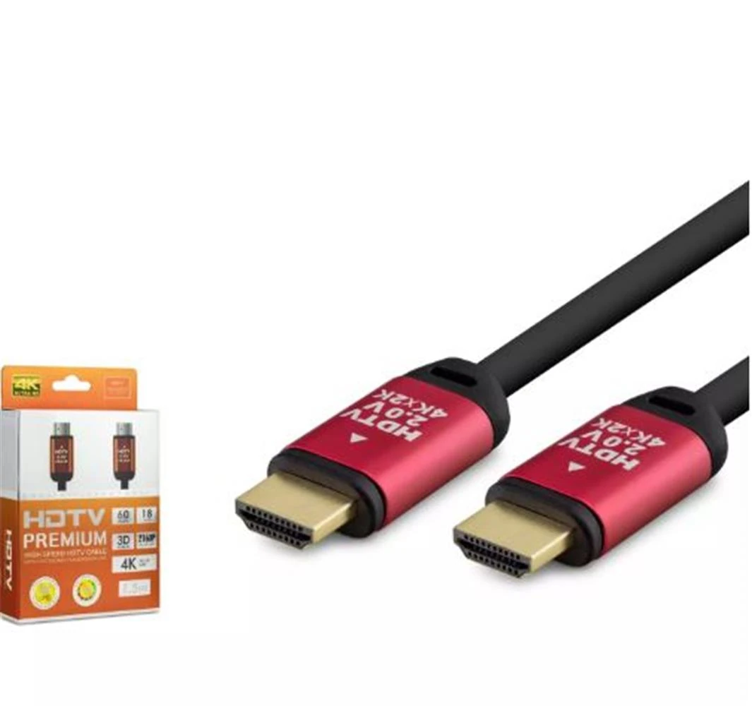 HADRON HDX2037 HDMI (M) TO HDMI (M) KABLO PVC 4K 1.5M SİYAH