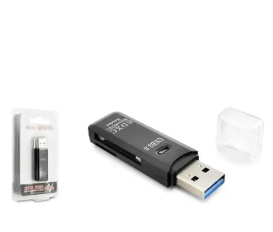 HADRON HDX7030 USB 3.0 Kart Okuyucu SD MicroSD 5 Gbps Siyah