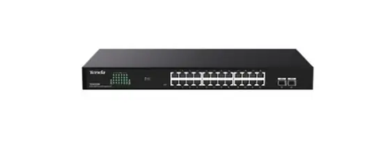 Tenda TEG2226F 24 Port 10-100-1000 + 2 Port SFP Switch Cloud Yönetilebilir Çelik Kasa Switch