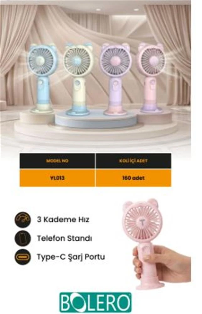 CSL CS-39 Şarjlı Mini Fan Turuncu