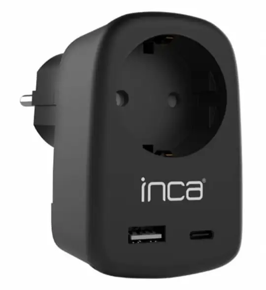 INCA IPW-42SY TYPE-C+ USB-A Giriş Soketli Duvar Prizi