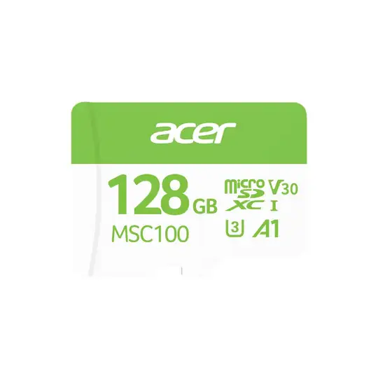 Acer MSC100 128GB microSD U3 V30 A1 Aksiyon Kamera & Güvenlik Kamerası Uyumlu