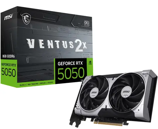 Msı GeForce RTX5050 Ventus 2X OC 8G 8GB GDDR6 128 Bit DLSS 4 Ekran Kartı