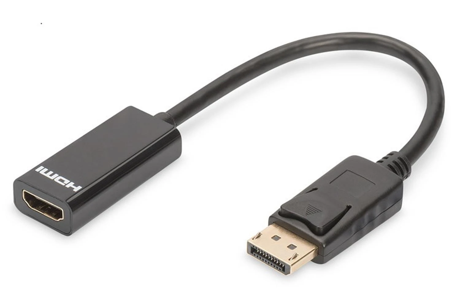Digutus AK-340400-001-S DisplayPort (DP)  HDMI DP Erkek - HDMI Tip A Dişi, 0.15 metre, siyah