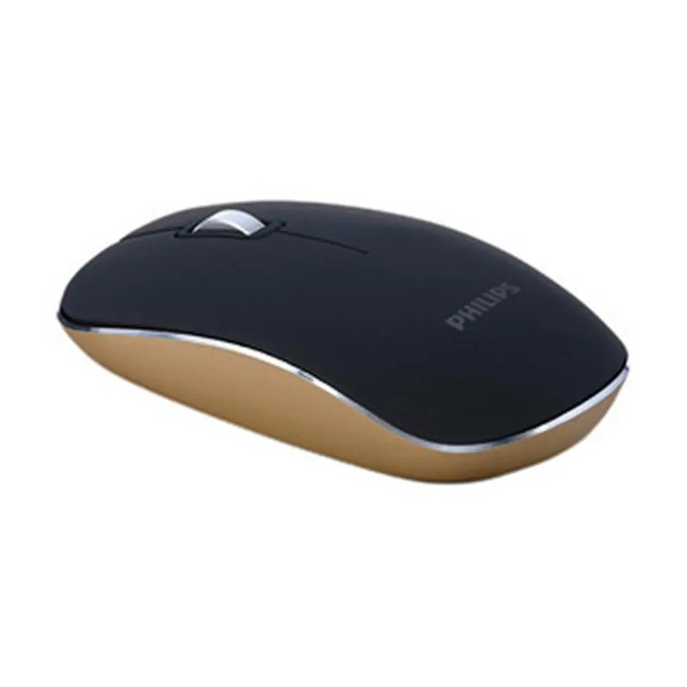 Philips SPK7323-93 Black and Gold Kablosuz Sessiz Optik Mouse