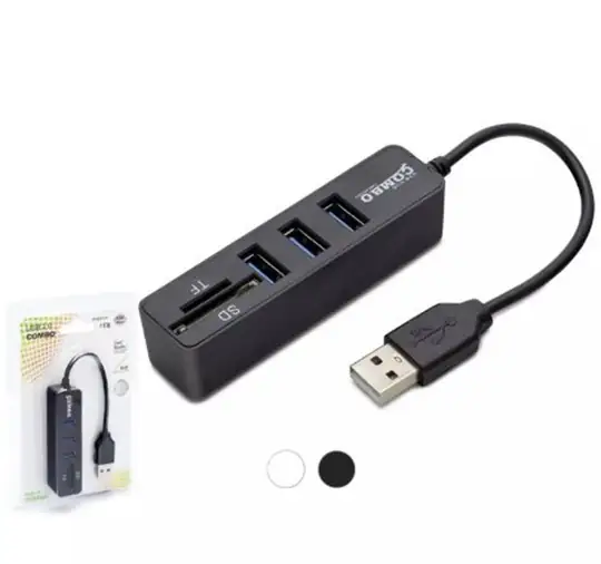 Hadron Hdx7009 Usb Hub Combo 3-Usb + Sd + Tf Siyah