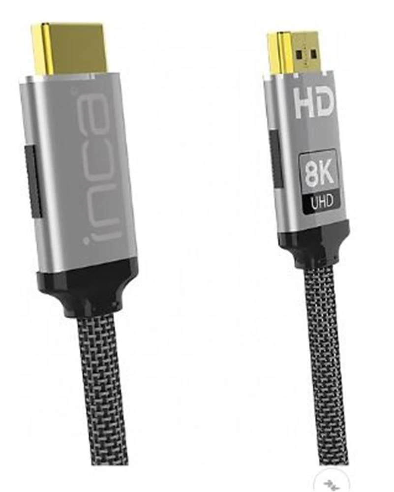 Inca IHM-15T 1.5mt 2.0 Altın Uç Örgülü Kablo Hdmı To Hdmı Kablo 8K 2.1V ( 7680 × 4320 8K)