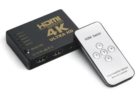 Dark DK HD SW4X1 Full HD 4 Giriş 1 Çıkışlı Uzaktan Kumandalı HDMI Switch (Seçici)