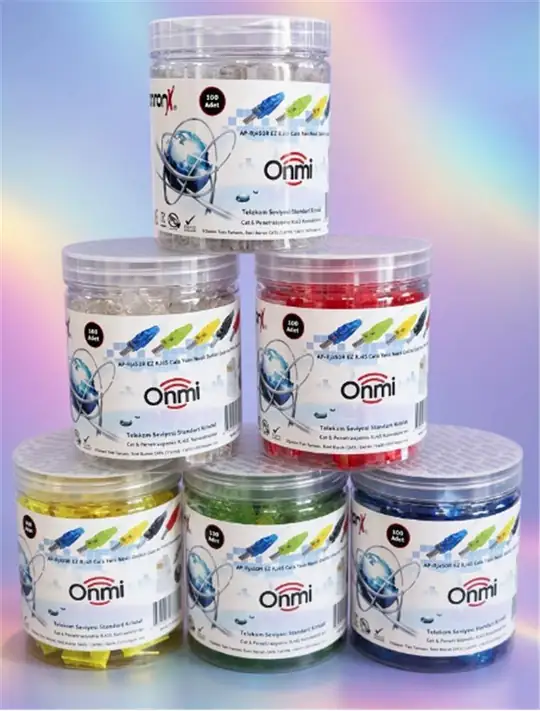 Aronx RJ-45 Cat6 UTP Kırmızı Yeni Nesil Bottle Modular Plug (100 Adet) Konnektör