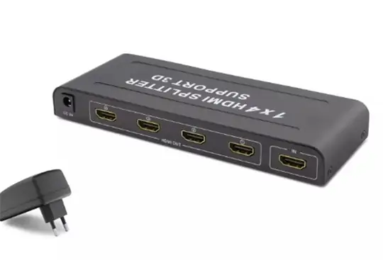 Hadron Hdx1294 4 Port Hdmi Splitter 1.4V 1080P 3D 1-In 4-Out Siyah (Giriş 1xHDMI-Çıkış 4 xHDMI)