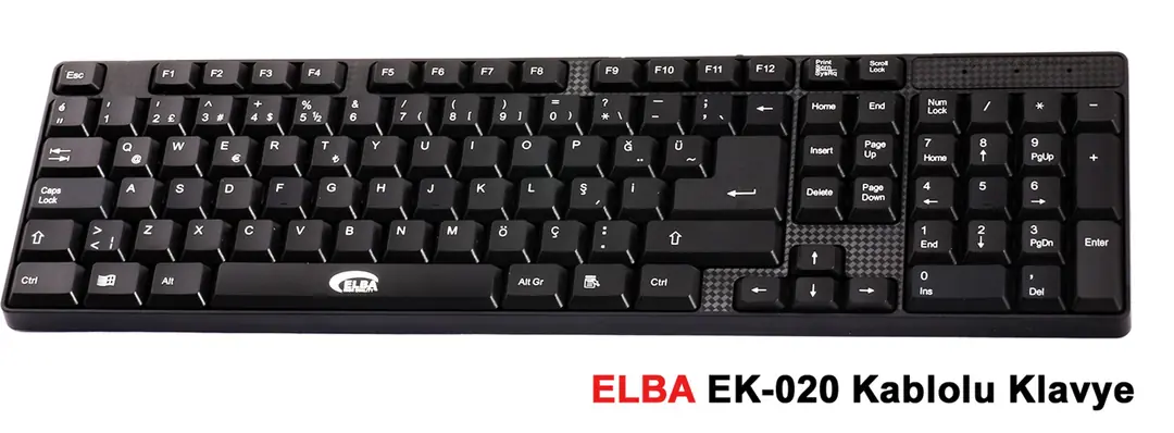 Elba EK-020 F Usb Siyah Türkçe Kablolu Standart Klavye (1.8Mt Kablo Uzunluğu)