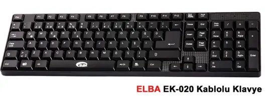 Elba EK-020 F Usb Siyah Türkçe Kablolu Standart Klavye (1.8Mt Kablo Uzunluğu)