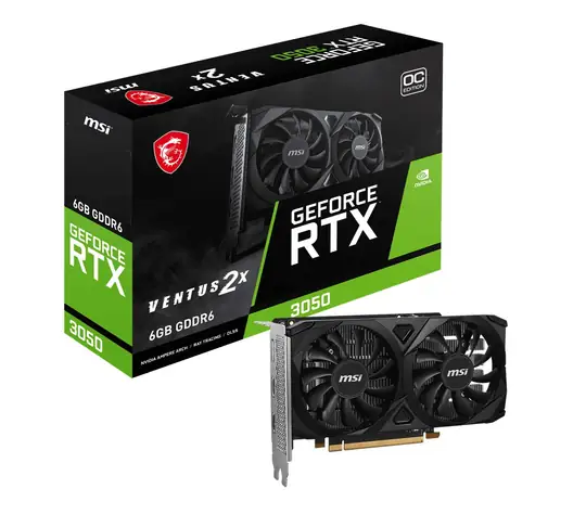 Msı VGA Geforce Rtx3050 Ventus 2x E 6g Oc RTX3050 6gb Gddr6 96B DX12 X8 (1xdp 2xhdmı) Ekran Kartı