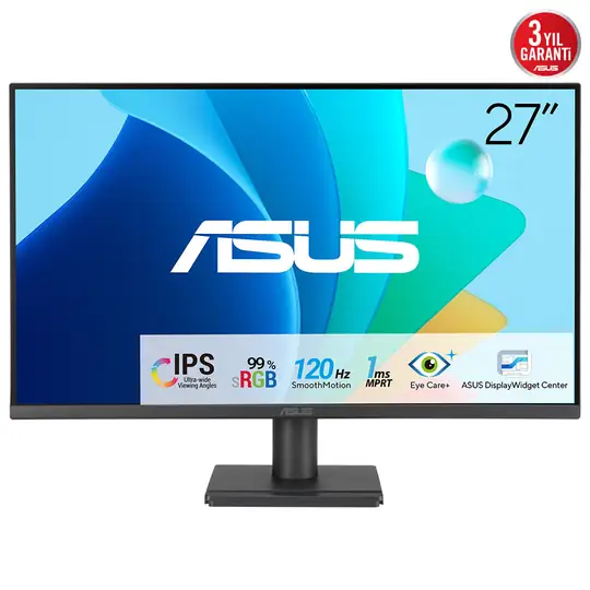 Asus 27" VA279HG IPS 1920x1080 1ms 120Hz 300cd VESA 3YIL Monitör