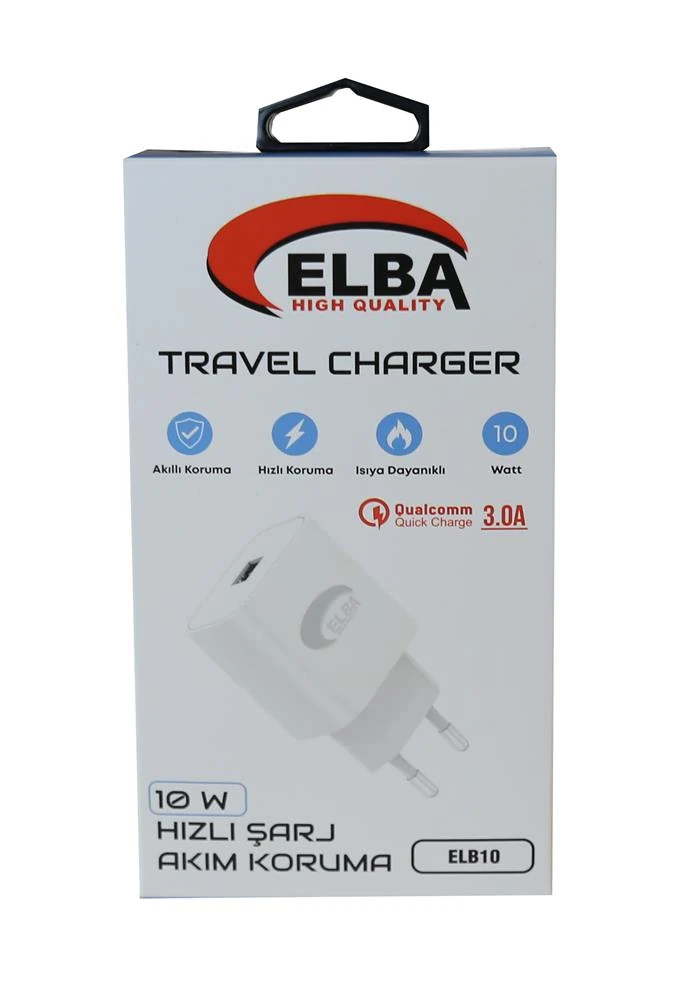 Elba Elb10 10W 3.0A Hızlı Şarj Akıllı Koruma Usb EV Şarj Kafa