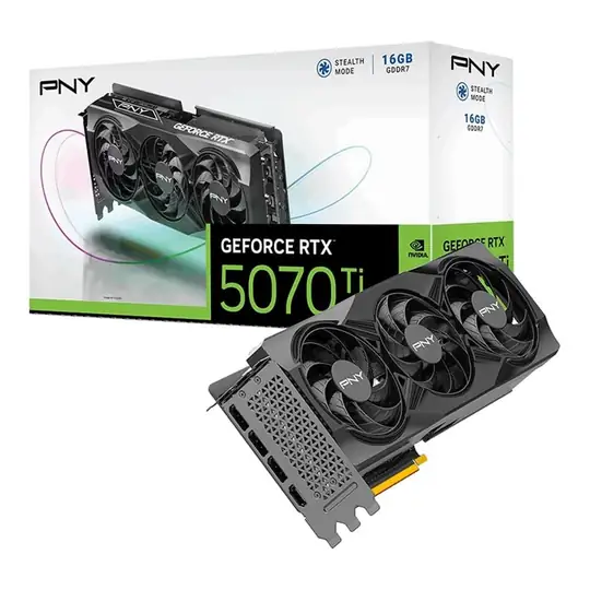 PNY GeForce RTX5070Ti VCG5070T16TFXPB1 16GB GDDR7 256Bit DisplayPort HDMI Ekran Kartı