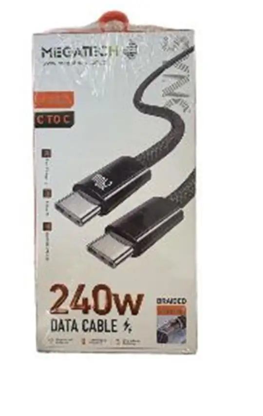 Megatech MT-240T Hasır Type-C To Type-c Data Kablosu