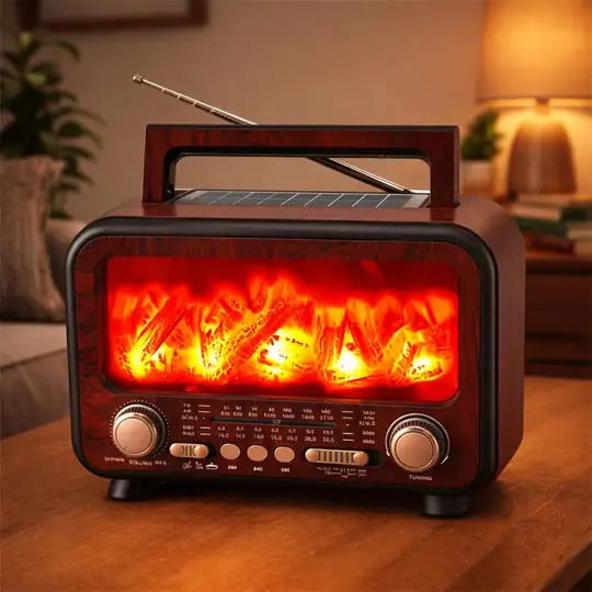 Everton Rt-754  Bluetooth Fm-Usb-Tf-Aux  Şarjlı Nostaljik Radyo (Solar Panel)