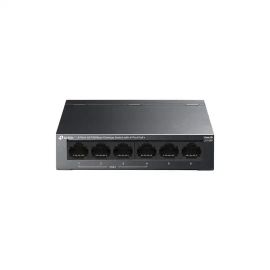 Tp-Link LS106P 6 Port 10-100 Mbps 4 Port Poe+ Masaüstü Switch