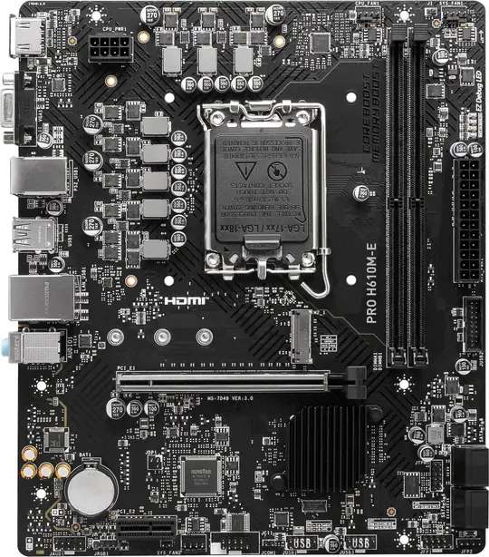 Msı Pro H610M-E 3200MHz DDR4 Soket 1700 M.2 HDMI VGA mATX Anakart