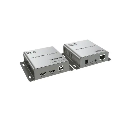 Inca IEX-120 HDMI 4K@30Hz 120mt KVM Network Extender 4K@30Hz (CAT-5e-CAT-6 Kablo Uzunluğu)