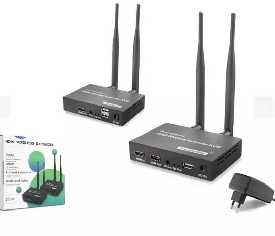 Hadron HDX1383 200mt Hdmi Wireless Kvm Extender Loop-Out Kablosuz 1080P (Audio and Video)