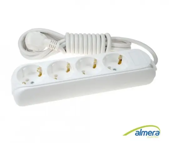 Almera 4lü 3mt Topraklı Priz (9240203)