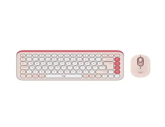 Logitech Pop Icon Combo 920-013077 Pembe Kablosuz Klavye Mouse Seti