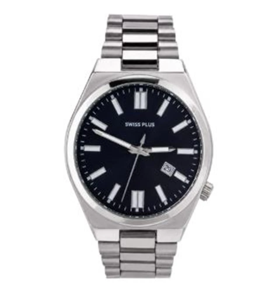 Swiss Plus Man Watch Basic Seri Model-1 ST3533AGS Black-Silver