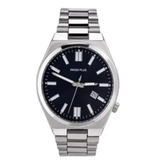 Swiss Plus Man Watch Basic Seri Model-1 ST3533AGS Black-Silver