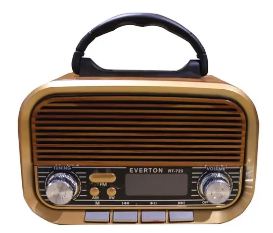 Everton RT-723 Dijital Göstergeli Şarjlı Nostaljik Radyo (AM-FM-SW Wıth BT-USB-TF )